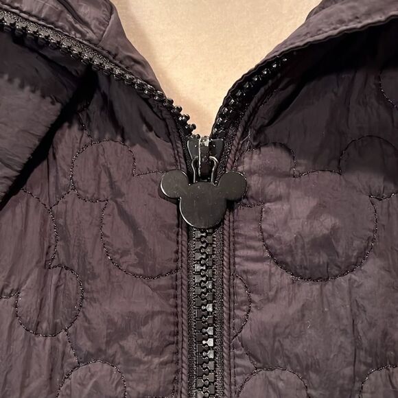 Disney Mickey Mouse Icon embroidered Fleece Lined Quilted Jacket - Picture 4 of 8